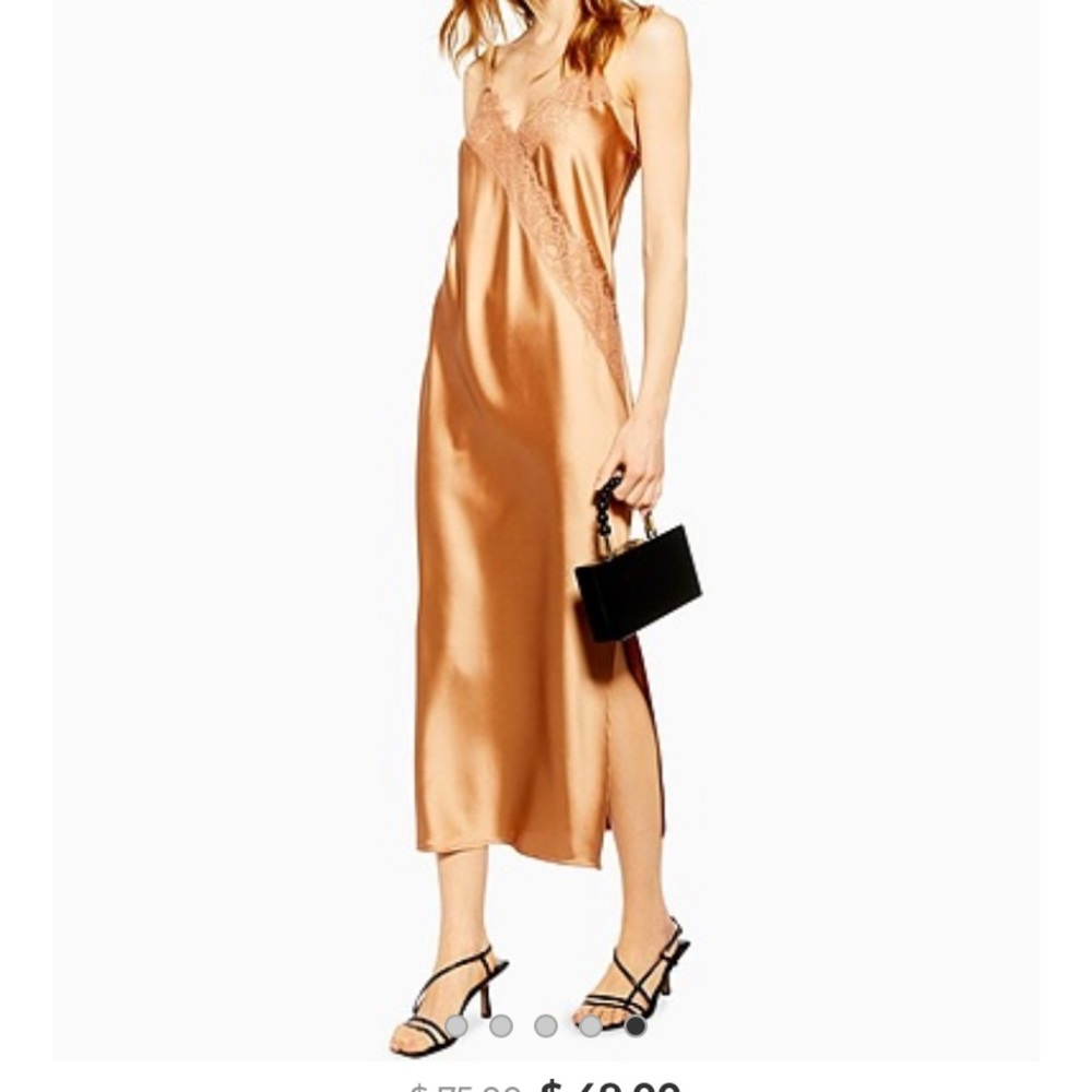 Topshop satin Midi dress